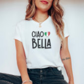 Ciao Bella - Niedliches italienisches Flaggenherz T-Shirt