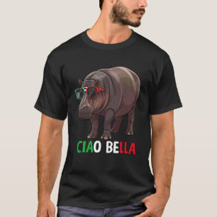 Ciao Bella Nilpferd Italienische Hippopotamus Sonn T-Shirt