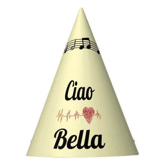 Ciao Bella Party Hat Partyhütchen (Vorderseite)