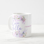 Ciao Bella Personalisierte Lilien Kaffeetasse (Vorderseite Links)