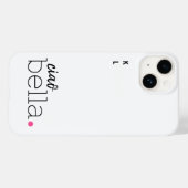 Ciao Bella Pink Dot Monogram Italian Black & White Case-Mate iPhone Hülle (Rückseite (Horizontal))