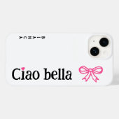 Ciao Bella Pink Herz Ribbon Name Italienisches Ske Case-Mate iPhone Hülle (Rückseite (Horizontal))
