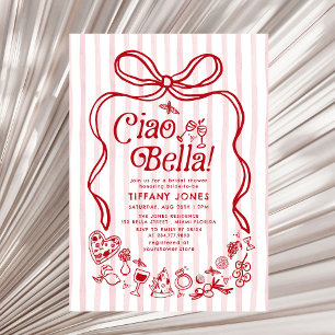 Ciao Bella Red Italian Lemons Brautparty Einladung
