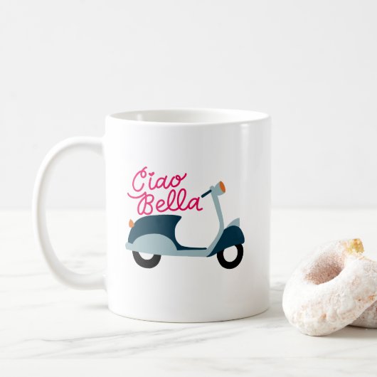 Ciao Bella Scooter Vespa Tasse (Mit Donut)