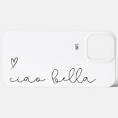 Ciao Bella | Skript mit Heart iPhone Case (Rückseite (Horizontal))