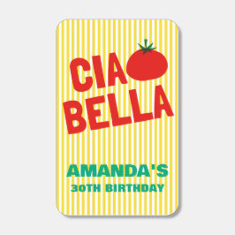 Ciao Bella Tomato Retro Grafik mit Streifen