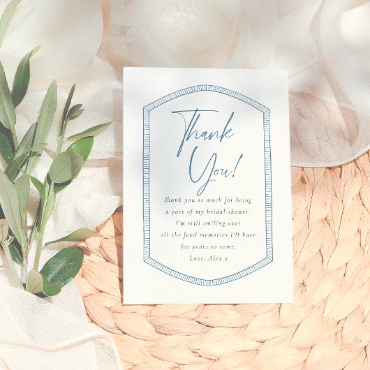 Ciao Bella Whimsical Italian Tiles Brautparty Dankeskarte