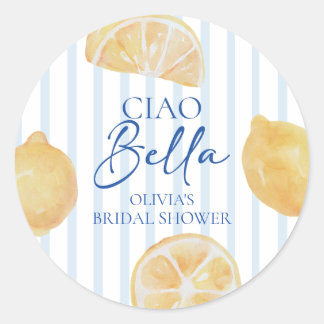 Ciao Bella Zitronen-Junggesellinnenabschied Runder Aufkleber