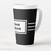 CIAO BELLO Tall, Dark & Handsome BLACK & WHITE Milchtasse (Rechte Ecke)