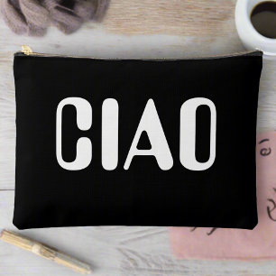 Ciao Black & White Bold Typografy Stylish Trendy Zubehörtasche