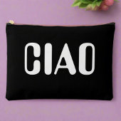 Ciao Black & White Bold Typografy Stylish Trendy Zubehörtasche