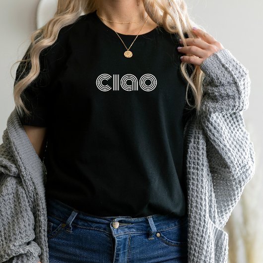 Ciao | Coole moderne italienische Typografie T-Shirt