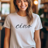 Ciao! Einfache italienische Typografie Tri-Blend Shirt