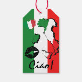 Ciao! Feierliche italienische Flag-Geschenkmarke Geschenkanhänger (Vorderseite)