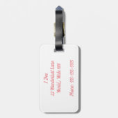 Ciao Gepäckmarke Gepäckanhänger (Rückseite vertikal)