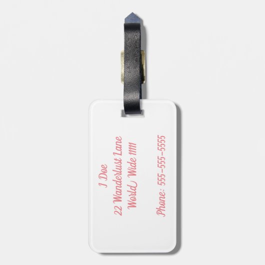 Ciao Gepäckmarke Gepäckanhänger (Rückseite vertikal)