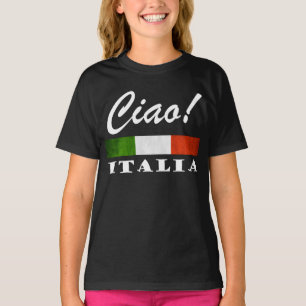 Ciao! Grüne weiße rote Italien Flagge Italiens T-Shirt