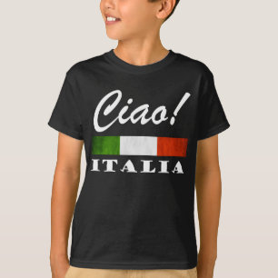 Ciao! Grüne weiße rote Italien Flagge Italiens T-Shirt
