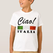 Ciao! Grüne weiße rote Italien Flagge Italiens T-Shirt (Vorderseite)