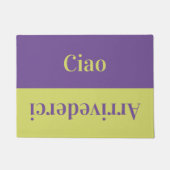 Ciao - Grüße auf Italienisch - Lavendel & Grün Fußmatte (Vorderseite)