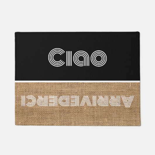 Ciao - Grüße auf Italienisch no9 ormat Fußmatte (Vorderseite)
