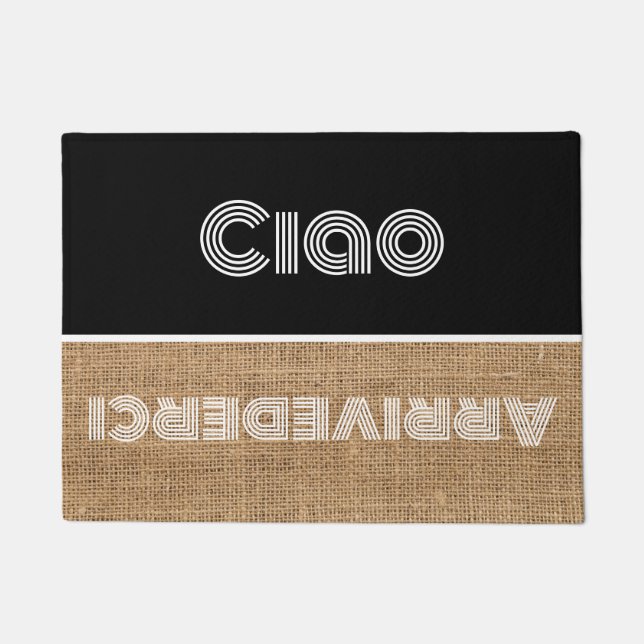 Ciao - Grüße auf Italienisch no9 ormat Fußmatte (Vorderseite)