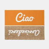 Ciao - Grüße in rustikaler Doormat Fußmatte (Vorderseite)