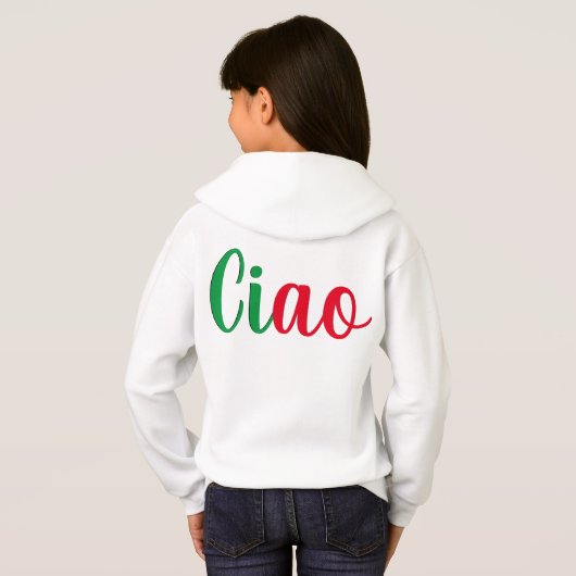 Ciao - handgeschriebener Gruß auf Italienisch Hoodie (Schwarz voll)