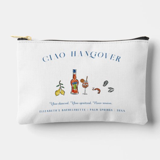Ciao Hangover Italian Bachelorette Erholung Pouch Zubehörtasche (Vorderseite)