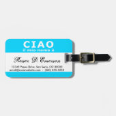 CIAO IL Mionome e (blau) Gepäckanhänger (Vorderseite horizontal)