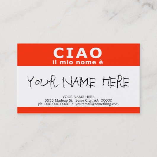 CIAO IL Mionome e Visitenkarte (Vorderseite)