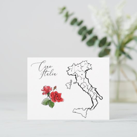 *~* Ciao Italia Italienische Sprachkarte Italien Postkarte (Stehend Vorderseite)