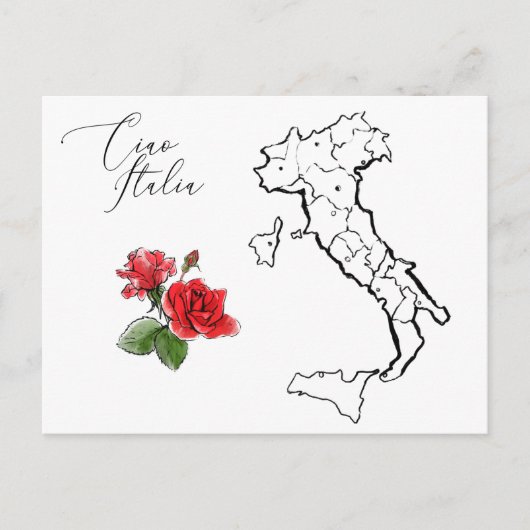 *~* Ciao Italia Italienische Sprachkarte Italien Postkarte (Vorderseite)