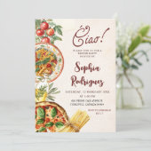 Ciao Italian Dinner Party Invitation Einladung (Stehend Vorderseite)
