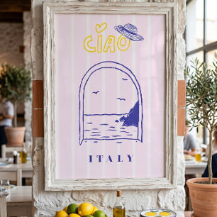 Ciao Italien Sommerurlaub Poster