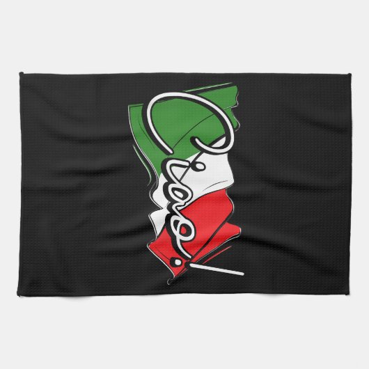 Ciao! - Italienisch und europäisch - Venedig Scoot Geschirrtuch (Horizontal)