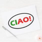 CIAO! OVALER AUFKLEBER (Umschlag)