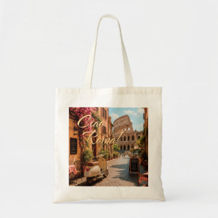 Ciao Roma Vintage Vespa Colosseum Ästhetik Tragetasche