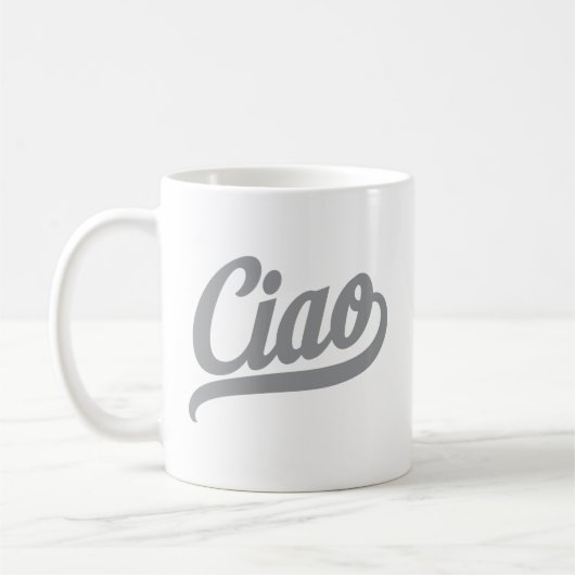 Ciao Script (grau) Kaffeetasse (Links)