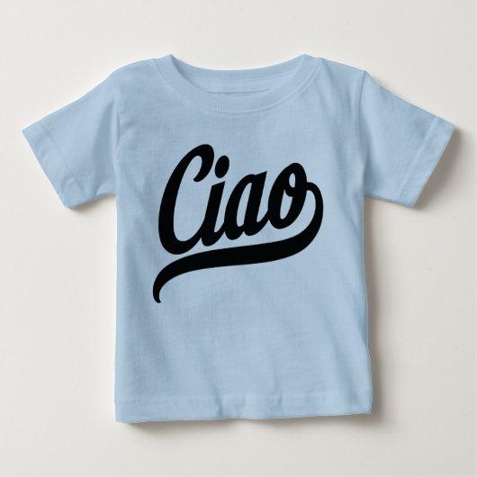 Ciao-Script (schwarz) Baby T-shirt (Vorderseite)