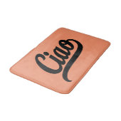 Ciao-Script (schwarz) Badematte (Schrägansicht)