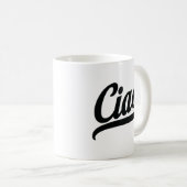 Ciao-Script (schwarz) Kaffeetasse (VorderseiteRechts)