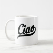 Ciao-Script (schwarz) Kaffeetasse (Links)
