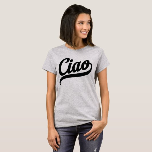 Ciao-Script (schwarz) T-Shirt (Vorne ganz)