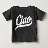 Ciao Script (weiß) Baby T-shirt (Vorderseite)