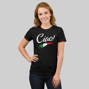 Ciao Script White Text Minimalistisch Women's Tri- Tri-Blend Shirt