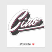 Ciao-Textentwurf Aufkleber (Blatt)