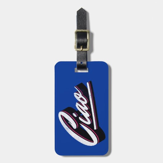 Ciao-Textentwurf Gepäckanhänger (Vorderseite vertikal)