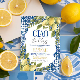 Ciao to Miss Italienisch Lemon Brautparty Einladung