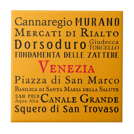 Ciao Venedig! Fliese (Vorderseite)